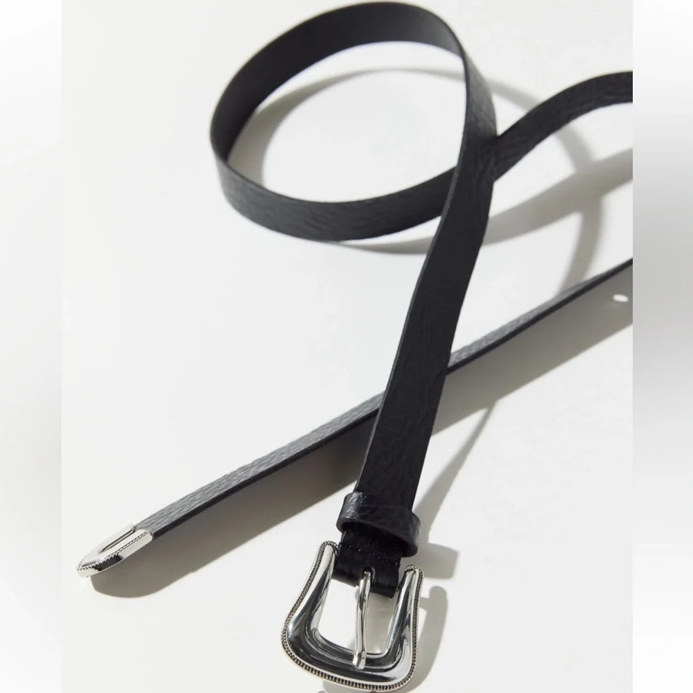 Urban Outfitters thin black western belt NWT